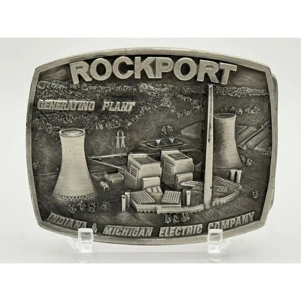 Indiana Michigan Electric Rockport Plant Limited Edition Belt Buckle